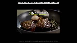 GraniteStone Armor Max 14Piece NonStick Cookware Set  BuyMartiancom  ShareThis [upl. by Ahsi]