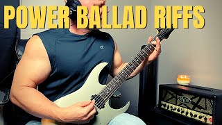 Heavy Metal Power Ballad Guitar Lesson  3 Riffs [upl. by Ahseuqal]