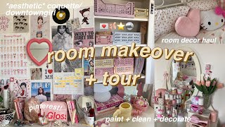 🩰⭐️ULTIMATE AESTHETIC ROOM MAKEOVERTRANSFORMATION  TOUR 2023 tiktokpinterest coquette inspired [upl. by Sivart]