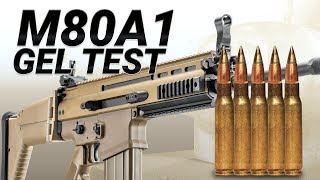 Testing The Armys 762mm Wonder Bullet M80A1 reduced velocity gel test [upl. by Aneeroc13]