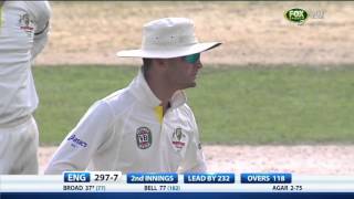 Stuart Broads Controversial Dismissal  Day Three First Ashes Test 2013 [upl. by Esinrahs]