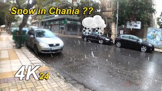 Does it snow Chania   4K Walking Tour [upl. by Allyn]