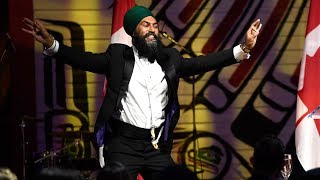 Singh pokes fun at Trudeaus bhangra dance moves during press gallery dinner [upl. by Aneleiram]