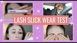 GLOSSIER LASH SLICK MASCARA REVIEW amp WEAR TEST DR DRAY [upl. by Trebleht]