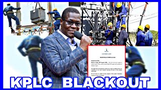 KPLC CONFIRMS COUNTRYWIDE BLACKOUT EXCCEPT SOME REGION  POWER BLACKOUT  K0LC BLACKOUT [upl. by Abbie]