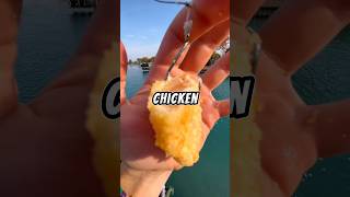 Fishing with a CHICKEN TENDER 🐟🎣 fishing fish [upl. by Zilla]