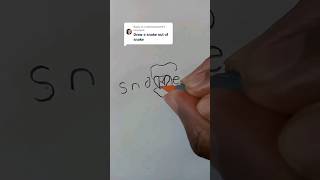 Turning the word snake into a snake shorts art shortvideo [upl. by Onivag]