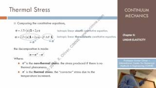 Continuum Mechanics  Ch 6  Lecture 14  Linear Thermoelasticity [upl. by Selmner730]