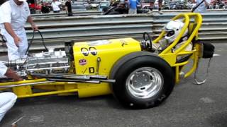 MOONEYES dragster  crash at CHIMAY 2012 [upl. by Hacissej]