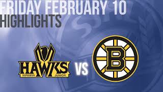 Highlights Nipawin Hawks vs Estevan Bruins Feb 10th [upl. by Nerti545]