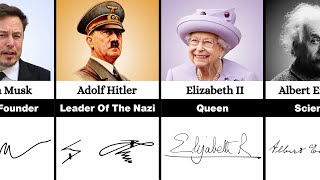 Signatures From Famous People  Signatures Comparison [upl. by Suoivatnom]