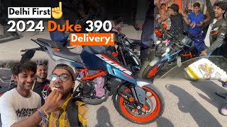 2024 Duke 390 Delivery First In Delhi💥🎉readytofly1240  Gen 3 KTM Duke 390 Real Road Review [upl. by Mindy903]