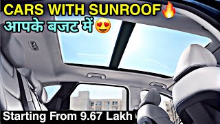 Top 5 Cheapest Sunroof Car under 10 lakhs in india🔥Top 5 Affordable Cars Under 10 lakhs with Sunroof [upl. by Ecinnaj]