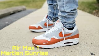 Air Max 1 Martian Sunrise Unboxing amp On Feet [upl. by Nodnar898]