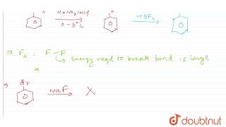 Fluorobenzene C6H5F can be synthesized in the laboratory   11  AROMATIC COMPOUNDS [upl. by Fallon]