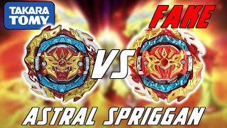 SO SÁNH ASTRAL SPRIGGAN FLAME BRAND VÀ TAKARA TOMY  Astral Spriggan FAKE vs REAL  BEY FAKE tạm ổn [upl. by Remde]