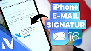 EMail Signatur mit Bild KOSTENLOS auf dem iPhone erstellen iOS 16  So gehts  NilsHendrik Welk [upl. by Darcy]