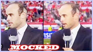 Landon Donovan speaks out as Euro 2024 pundit mocked for his hair live on TV [upl. by Reilamag428]