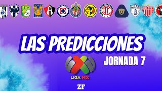 PRONÓSTICOS JORNADA 7 LIGA MX  APERTURA 2024 PREDICCIONES ZONA FUT [upl. by Perot]