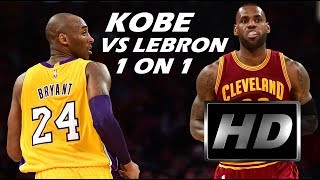 HD Kobe Bryant 1 on 1 with LeBron James BEST DUELS [upl. by Adnohsirk]