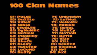 100 Clan Name Ideas [upl. by Annekam]