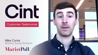 Cint Customer Testimonial  Marist Poll [upl. by Sorce]