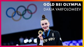 Olympia Darja Varfolomeev im Interview nach ihrem Gold in der Rhythmischen Sportgymnastik [upl. by Logan]