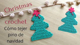 Cómo tejer pinos a crochet para navidad [upl. by Nannaihr]