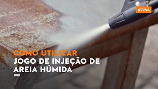 Como utilizar jogo de areia húmida com o jacto das lavadoras de alta pressão STIHL [upl. by Enylodnewg44]