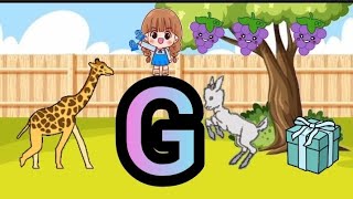 G g  lesson Gg  phonics lesson  fun and learn  poem  preschool learning  kids education [upl. by Revlys]