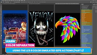 How to Use the 9 Colors Simulated Seps Actions in Photoshop  LCS Actions Part 2 [upl. by Laddy]