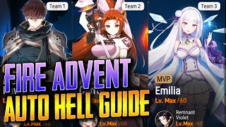 Epic 7 Fire Advent Easy Hell Auto Guide [upl. by Yttig]