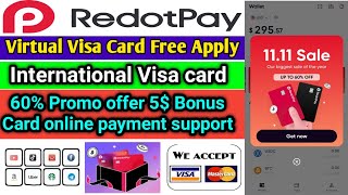 Best Virtual Visa Card  Limited Time Offer 5 Claim your Bonus Redotpay Card Bangla 2025 [upl. by Airotkciv627]