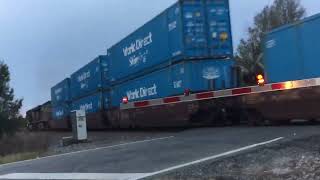 CSX849 5446 intermodal train Crossing Jamestown Rd in the Waycross area northbound Fitzgerald Sub [upl. by Saisoj]