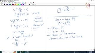 Lec 15 The derivation of the acoustic wave equation contd [upl. by Saree]