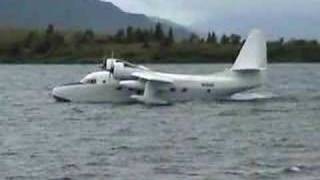 From wwwflyalaskacom Grumman Albatross takeoff and flyby [upl. by Aneele]