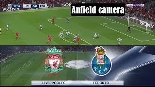 PES 2018 Anfield camera Liverpool vs Porto Highlights  R16 UEFA CL  Superstar  PC [upl. by Nonah]