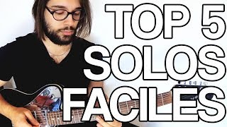 🎸 TOP 5 DES PREMIERS SOLOS FACILES À APPRENDRE À LA GUITARE [upl. by Asaph267]