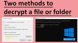 How to decrypt a file in Windows 10 [upl. by Mihar]