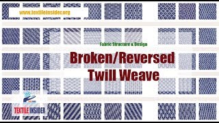 Broken Twill।।Twill Derivative।।Fabric Structure Design।।TEXTILE INSIDER।।2018 [upl. by Oinesra901]