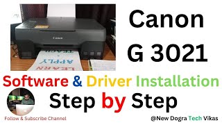 Canon Pixma G3021 Printer Softwaredriver Download install Canon G3021 [upl. by Gnim]