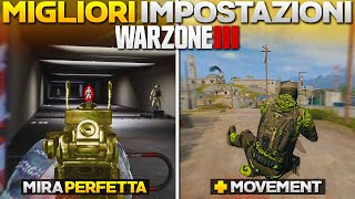 MIGLIORI IMPOSTAZIONI per MIRA e MOVEMENT su WARZONE 3 MIRA PERFETTA  AIM ASSIST MIGLIORE da USARE [upl. by Aneehsirk]