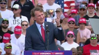 Governor Glenn Youngkin speaks at Donald Trump rally in Virginia [upl. by Lyrret857]