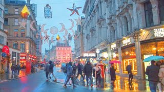 London Celebrates Ramadan  Light Rain Walk at Dusk  4K 60FPS [upl. by Eilyw]