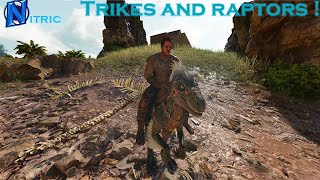 Solo Ark Survival Ascended  Raptor and trike tames [upl. by Ocinemod770]