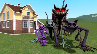 ALL CATNAP VS HOUSES POPPY PLAYTIME CHAPTER 3  Garrys Mod [upl. by Zingg]