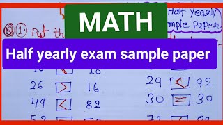 Maths worksheet class first l Math Half yearly exam sample paper l Learn Math Worksheet class first [upl. by Emily]