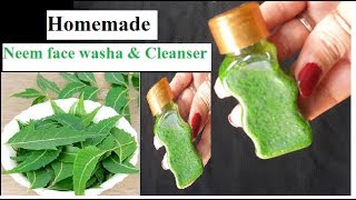 Homemade neem face wash cleanser Easy To Make Neem Face wash [upl. by Zink]