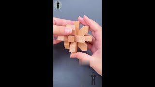 Lubansuo Lock Brain Teaser Wooden Puzzle Lubansuo PlumBlossomLock [upl. by Yssim]