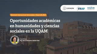 Oportunidades Académicas en Humanidades y Ciencias Sociales en la Universidad de Quebec [upl. by Toiboid776]